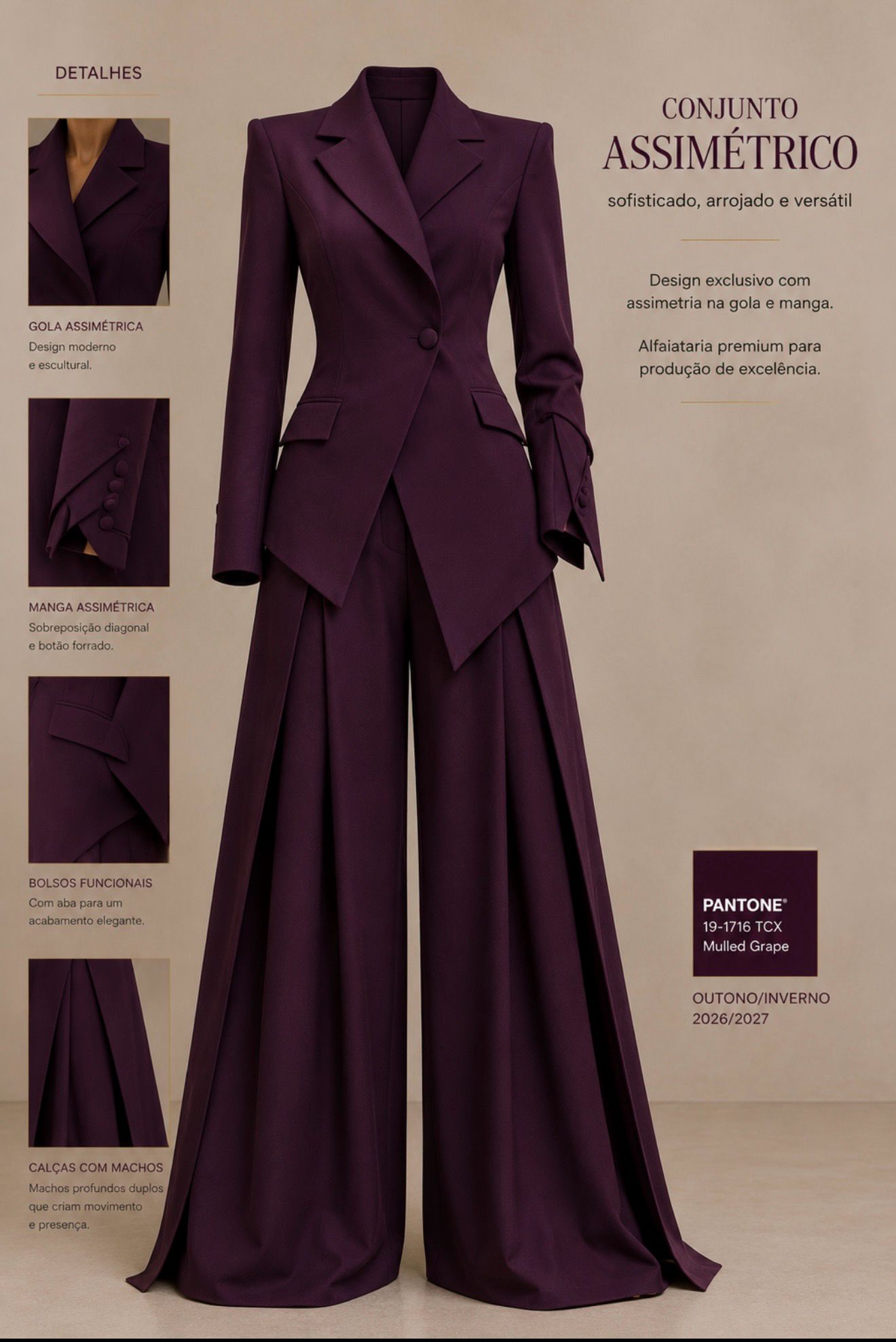 Modelação e Confeção de Conjunto Premium Outono/Inverno